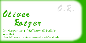 oliver rotzer business card